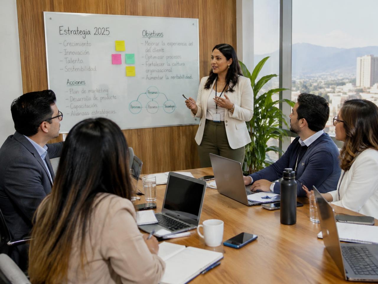 Equipo de empresarios en un taller ejecutivo de capital